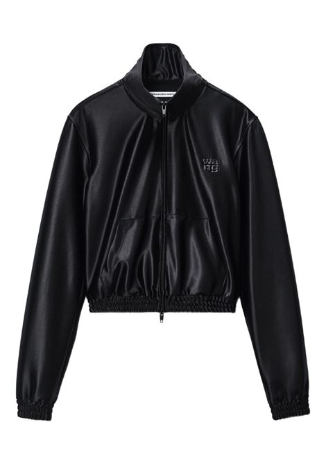Black satin-finish jacket Alexander wang - women ALEXANDER WANG | 4CC3252682001